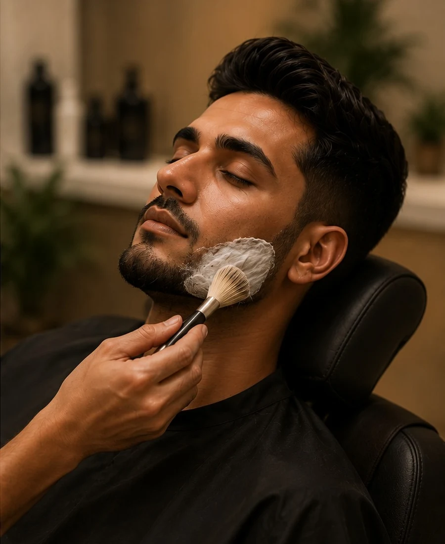 Stylist at work inside Star Looks Unisex Salon